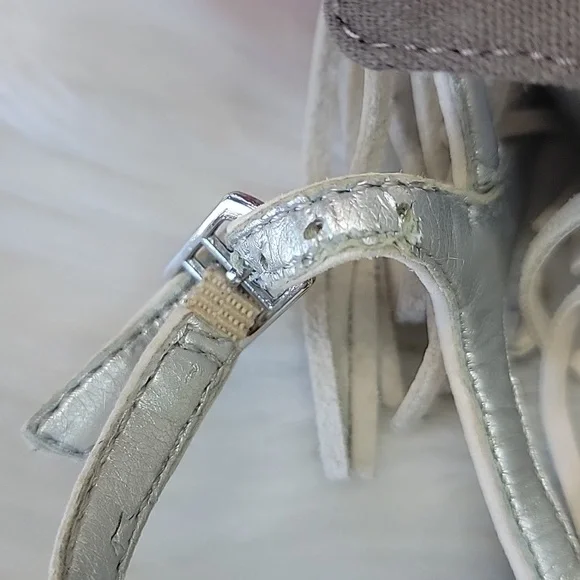 SAM EDELMAN Gere Western Fringe Pom‎ Pom Boho Hippie Gladiator Thong Sandals 8.5 - Picture 14 of 14